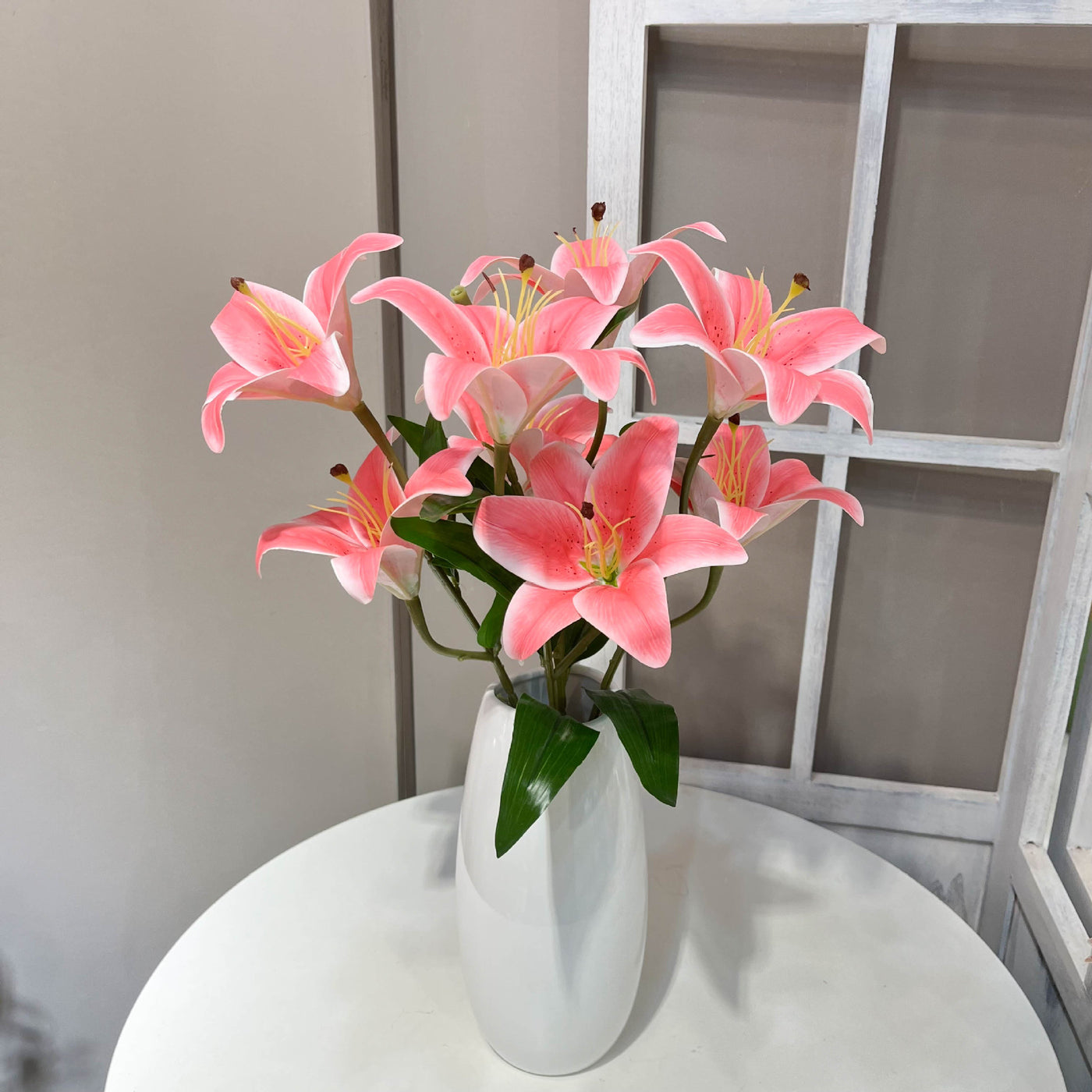 Bulk 21"10 Pcs Tiger Lily Lilies Bush Real Touch Full Bloom Lily Flowe