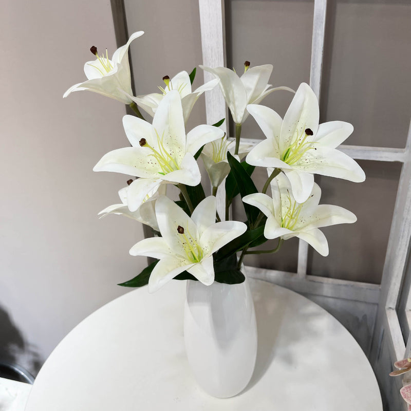 bulk tiger lilies Bulk 10pcs 21 inches Tall Tiger Lily Lilies Bush Real Touch Flowers Wholesale