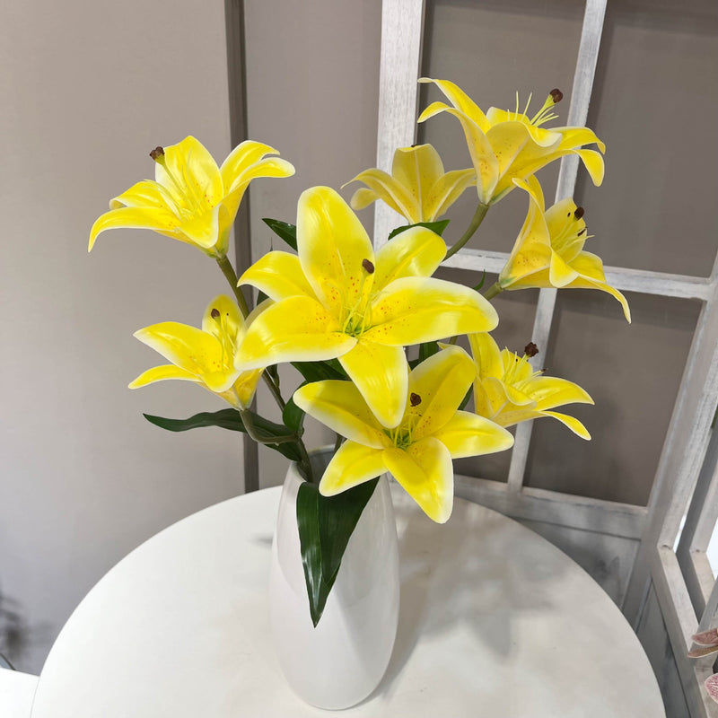 Bulk 10pcs 21 inches Tall Tiger Lily Lilies Bush Real Touch Flowers Wholesale