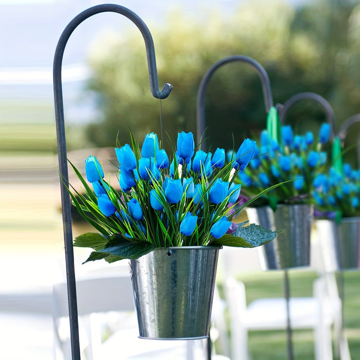 Bulk 4 Bundles of UV-Resistant Artificial Tulips Bush for Indoors & Outdoors Decor Wholesale