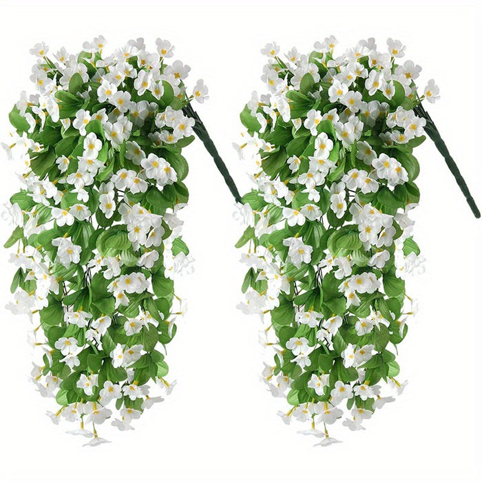 Bulk 2Pcs Artificial Hanging Flowers Garland UV Protection Orchid Flower Bouquet For Outdoors Wholesale