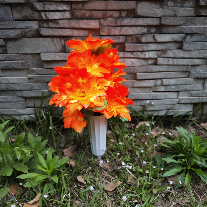 Bulk Cemetery Flowers Gladiolus With Vase for Graves and Memorials Arrangements Wholesale