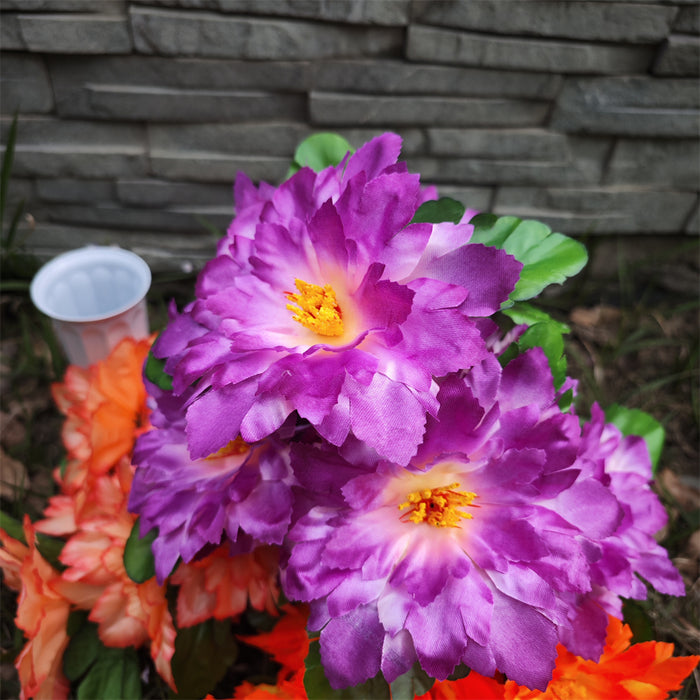 Bulk Cemetery Flowers Gladiolus in Vase Artificial Flowers for Graves and Memorials Arrangements Wholesale