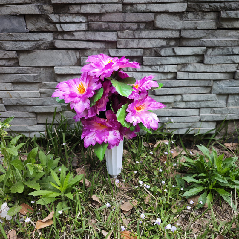 Bulk Cemetery Flowers Gladiolus With Vase for Graves and Memorials Arrangements Wholesale