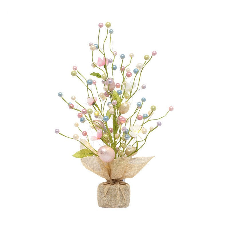 Décoration de Pâques en vrac de 17 pouces, œufs et baies, arbre avec lumières, vente en gros