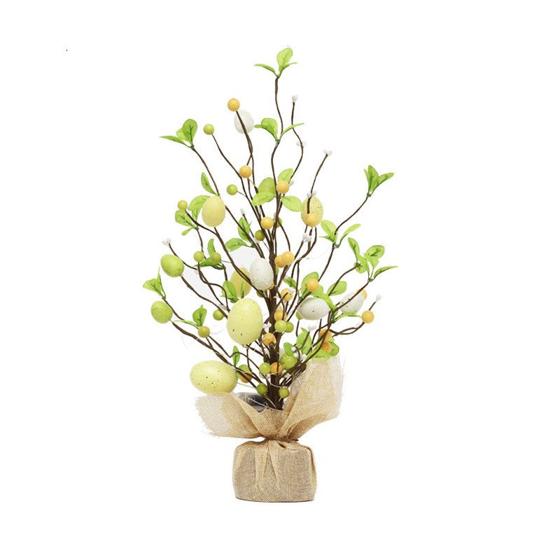 Décoration de Pâques en vrac de 17 pouces, œufs et baies, arbre avec lumières, vente en gros