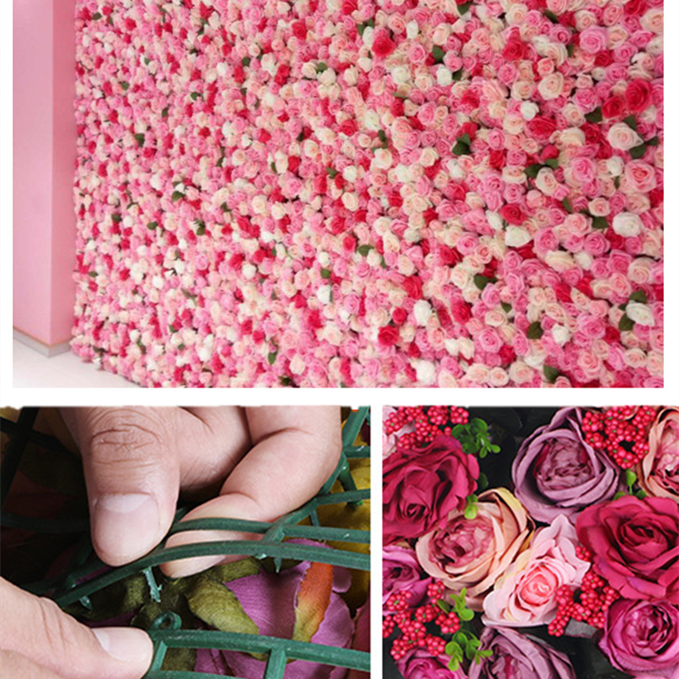 Bulk 4Pcs Artificial Flowers Backdrop Wall Decor Wholesale
