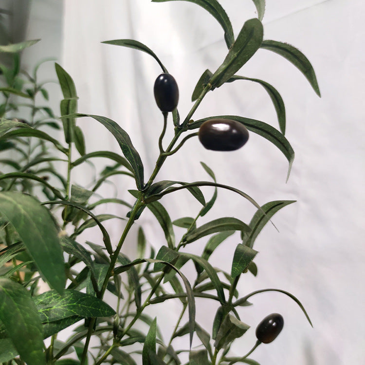 Bulk 2Pcs Large Artificial Tree Olive Tree Plants UV Resistant Potted Plant with Realistic Trunk Wholesale