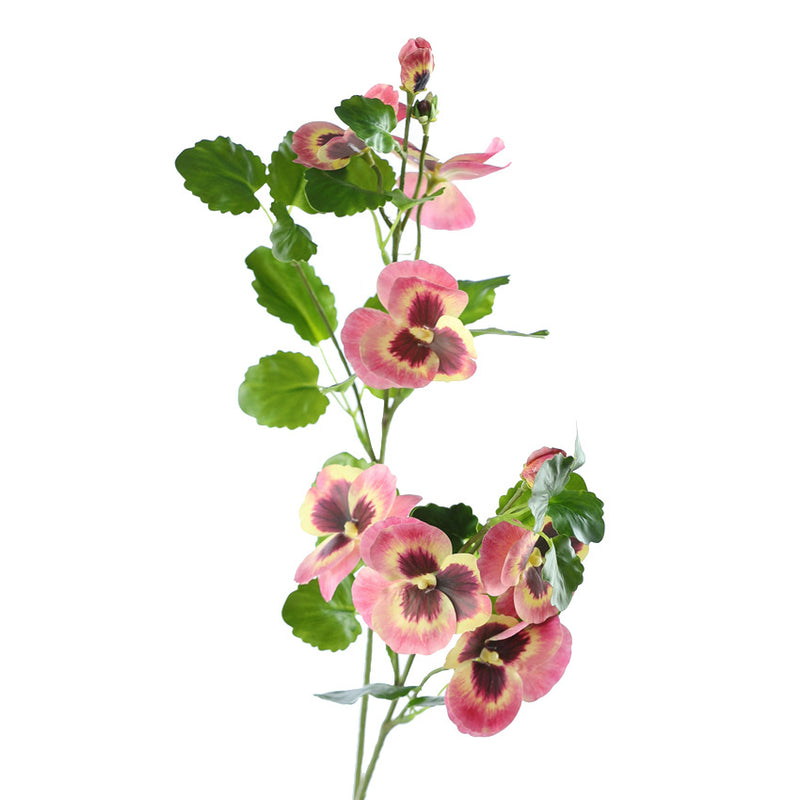 Bulk 34" Pansy Flowers Real Touch Stem Artificial Floral Wholesale