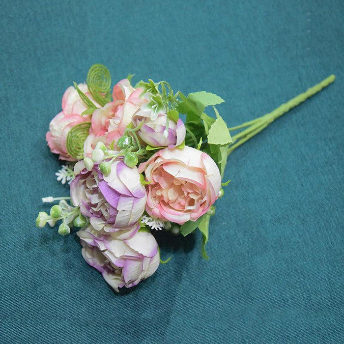 1 Bush 12 Inch Artificial Flowers Peony Wedding Bouquet - Artificialmerch