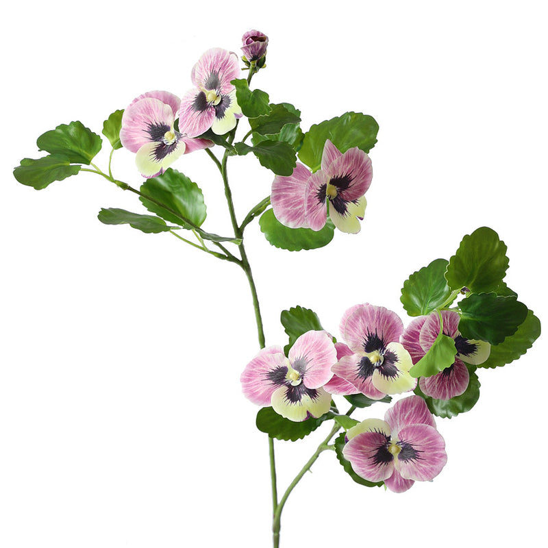 Bulk 34" Pansy Flowers Real Touch Stem Artificial Floral Wholesale