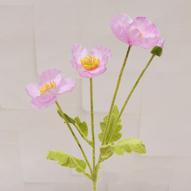 Massive Clearance! Wholesale 23" Artificial Poppy Silk Flower Stems in Spray Style