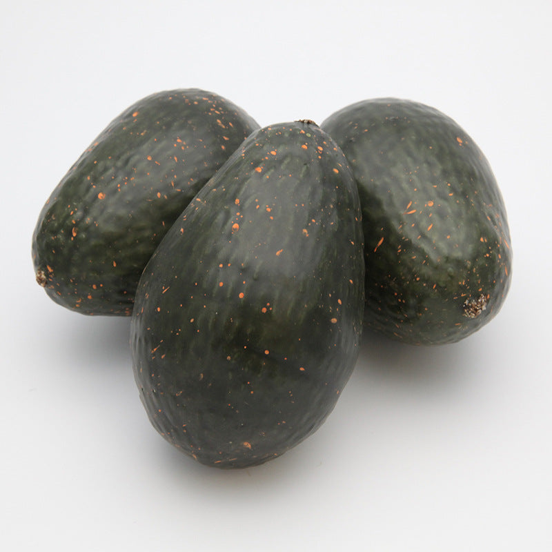 Avocats artificiels en vrac, accessoires de décoration de fruits en gros 
