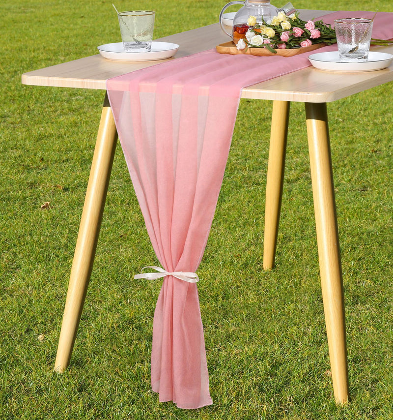 Bulk 9 Colors Classic Chiffon Table Runners for Weddings Wholesale