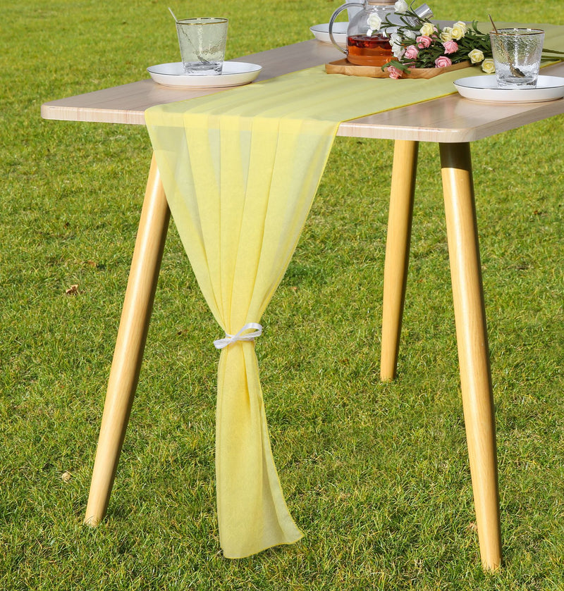 Bulk 9 Colors Classic Chiffon Table Runners for Weddings Wholesale
