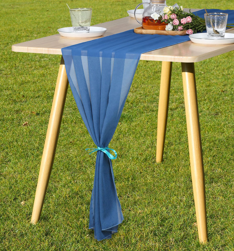 Bulk 9 Colors Classic Chiffon Table Runners for Weddings Wholesale