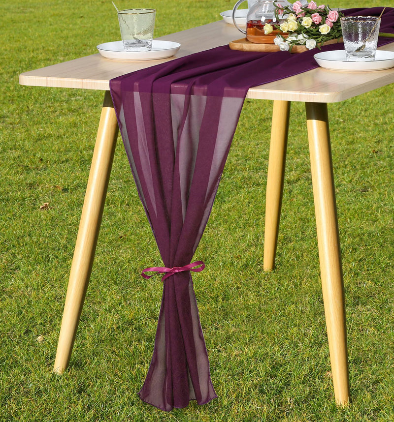 Bulk 9 Colors Classic Chiffon Table Runners for Weddings Wholesale