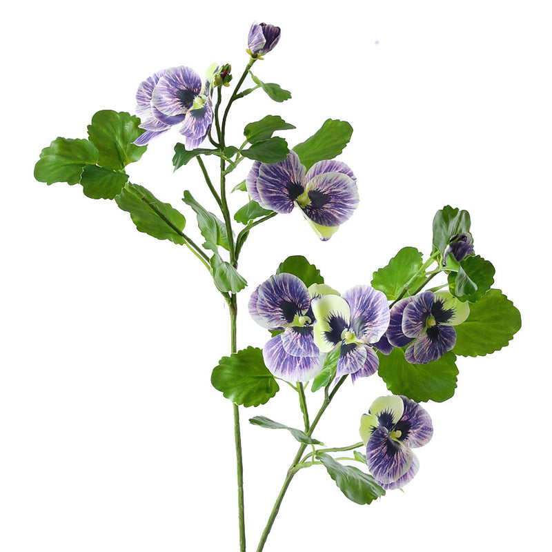 Bulk 34" Pansy Flowers Real Touch Stem Artificial Floral Wholesale