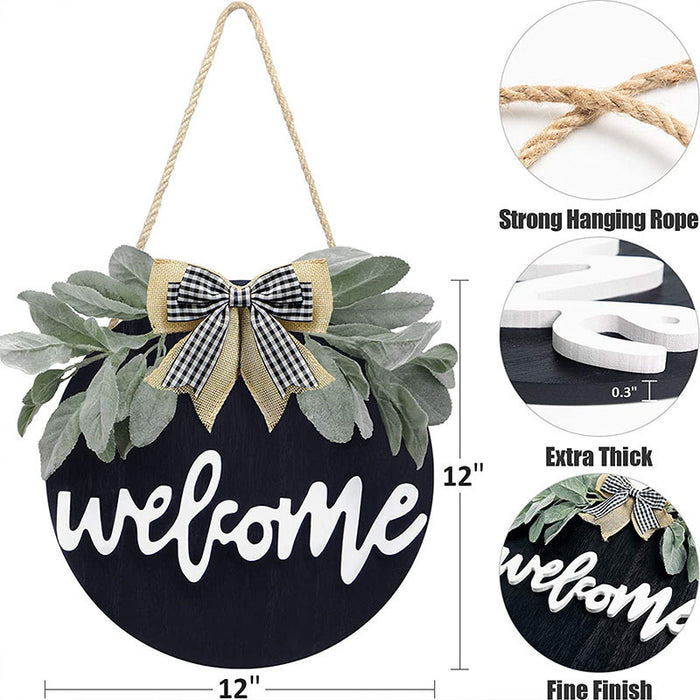 Bulk Welcome Wreath with Rustic Welcome Sign Wholesale