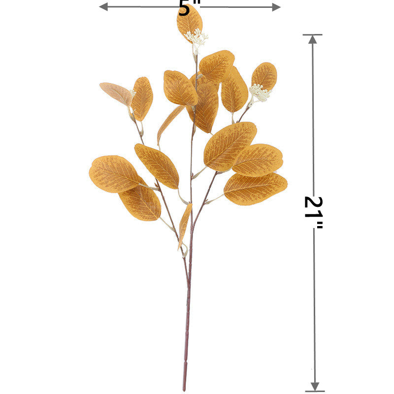 Tiges d'eucalyptus en vrac de 21 pouces avec feuilles d'automne et graines pour décoration d'automne, arrangement floral, centres de table, vente en gros 