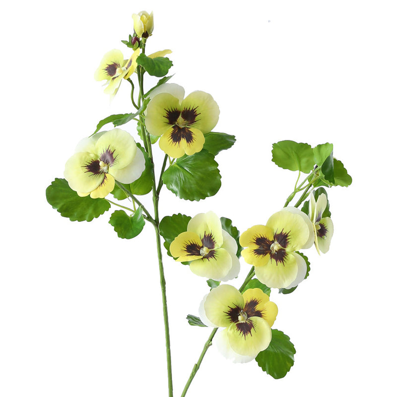 Bulk 34" Pansy Flowers Real Touch Stem Artificial Floral Wholesale